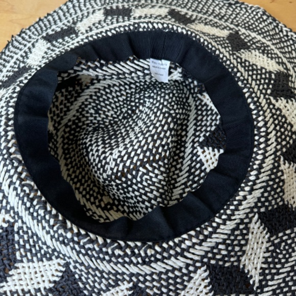 Cost Plus World Market Mosaic Geo Pattern Woven Sunburst 6” Brim Summer Sunhat - Picture 5 of 7